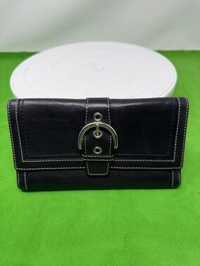 Coach Black Leather Soho Wallet